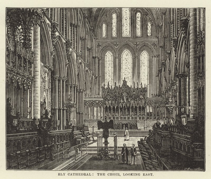 Ely Cathedral, kören, tittar österut av English School