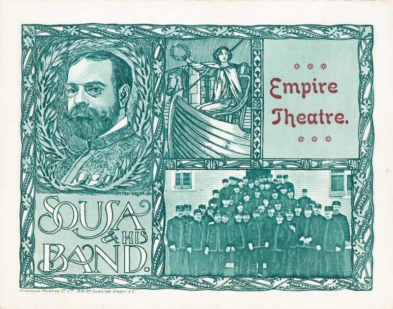 Empire Theatre, London, med Sousa och hans band av English School