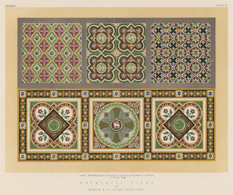 Encaustic Tiles av Minton och Co Stoke Upon Trent av English School