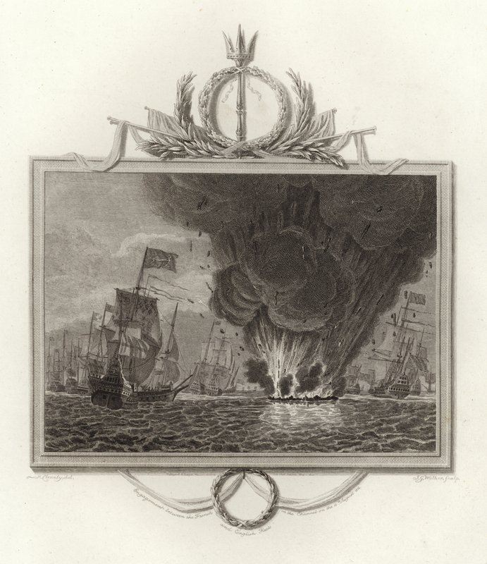 Förlovning mellan den franska och engelska flottan i kanalen den 10 augusti 1512 av English School