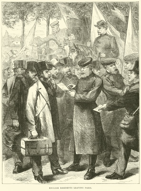Engelska invånare lämnar Paris, oktober 1870 av English School