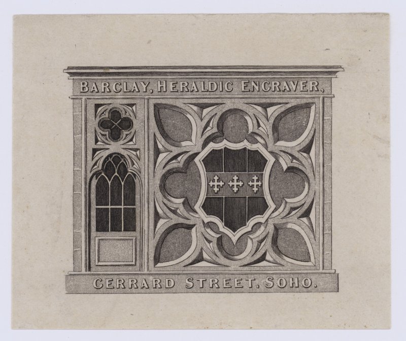 Gravör, Barclay, handelskort av English School