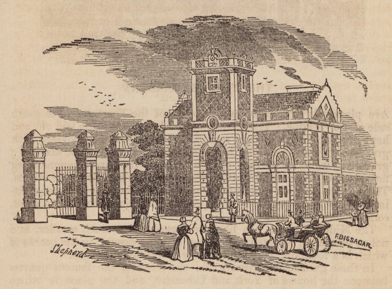 Entrance Lodge, Victoria Park (gravyr) av English School