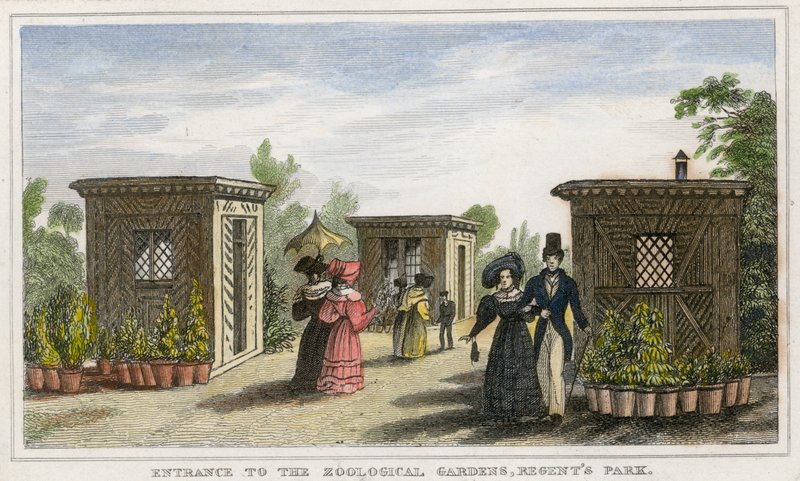 Ingång till zoologiska trädgårdar, Regents Park av English School