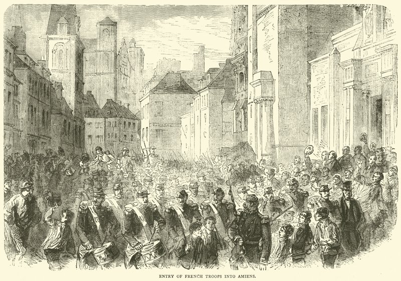 Den franska truppens inträde i Amiens, maj 1871 av English School