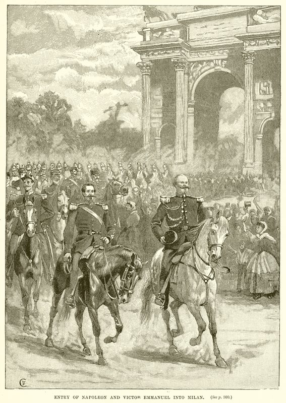 Napoleons och Victor Emmanuels intåg i Milano av English School