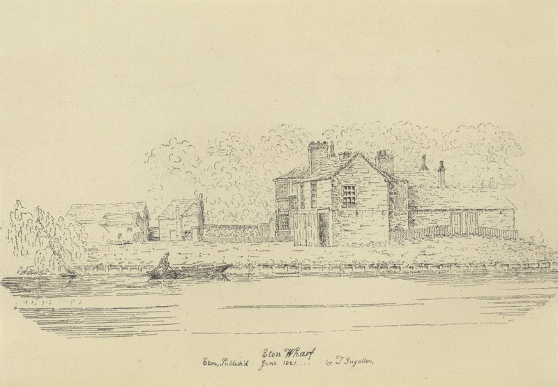 Eton Wharf, 1821 (gravyr) av English School