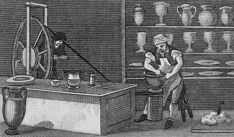 Etruria, Potteries (gravyr) av English School