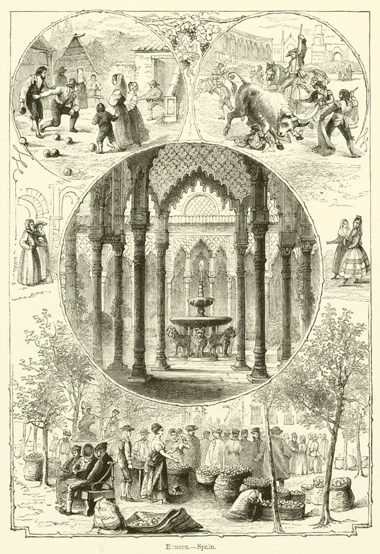 Europa, Spanien (gravyr) av English School