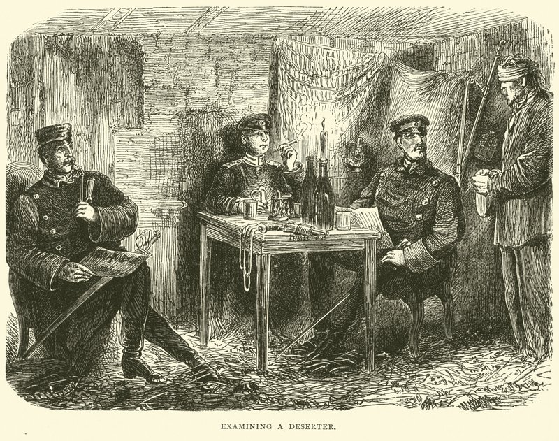 Undersöker en desertör, februari 1871 av English School