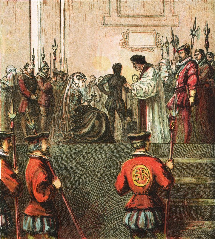 Avrättning av Mary, Queen of Scots av English School