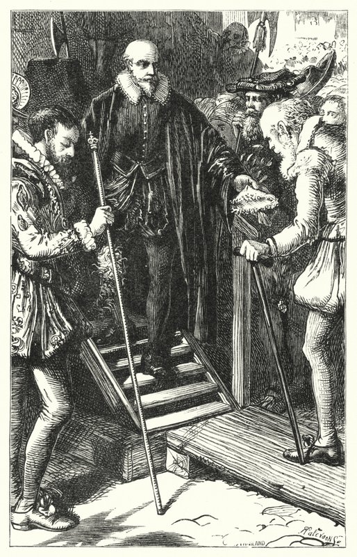 Avrättning av Sir Walter Raleigh av English School