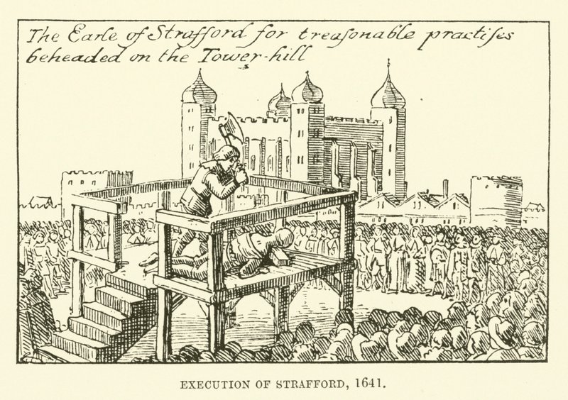 Avrättning av Strafford av English School