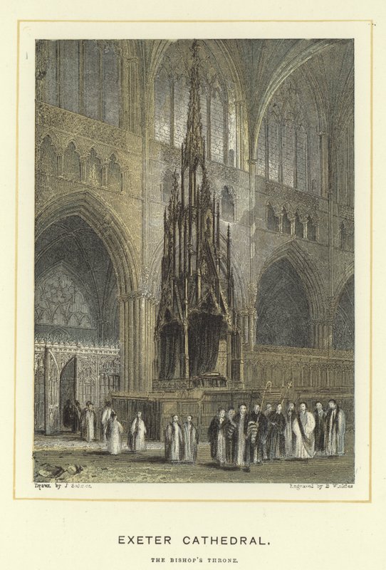 Exeter Cathedral, biskopens tron av English School