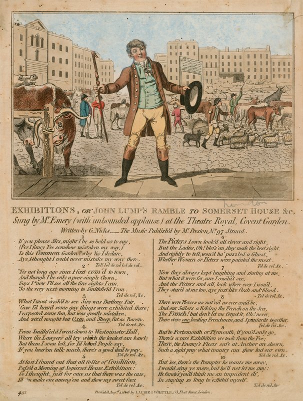 Utställningar, eller John Lumps Ramble till Somerset House, etc av English School