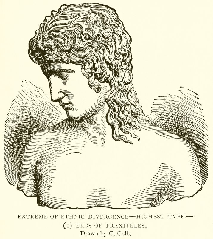 Extrem etnisk divergens--högsta typen.--(1) Eros of Praxiteles av English School