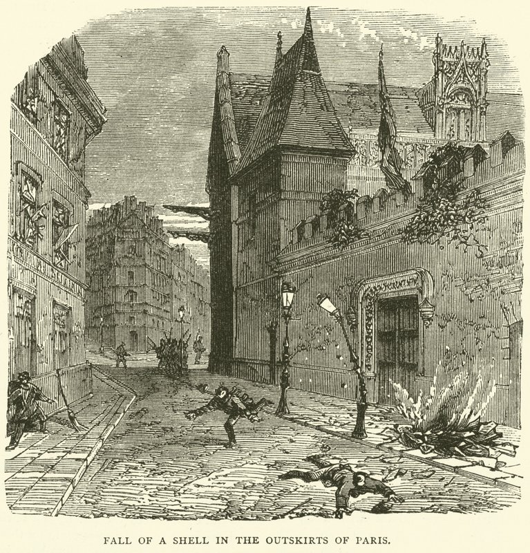 Fall av ett skal i utkanten av Paris, oktober 1870 av English School