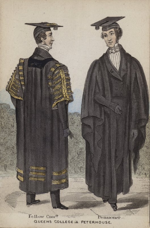 Fellow Commoner, pensionär, Queens College och Peterhouse av English School