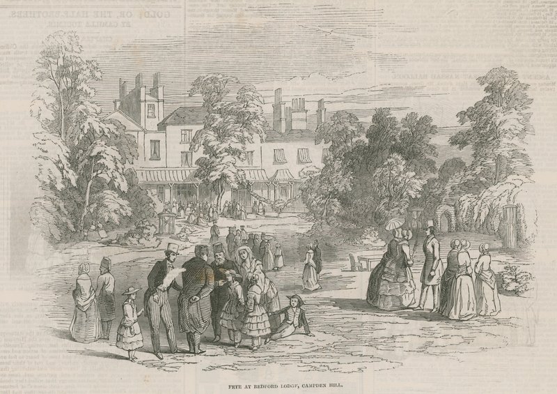 Fest på Bedford Lodge, Campden Hill, London av English School
