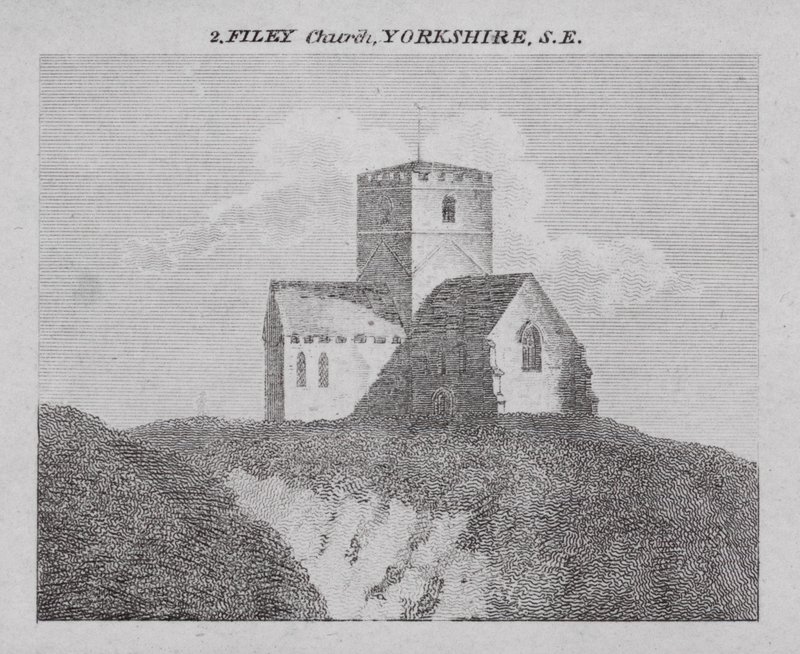 Filey Church, Yorkshire, SE (gravyr) av English School