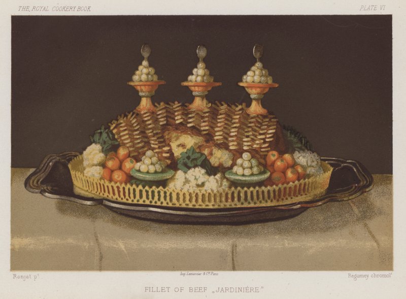 Oxfilé "Jardiniere" (chromolitho) av English School