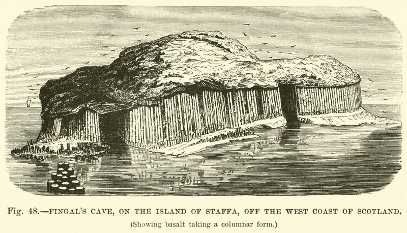 Fingals Cave, på ön Staffa, utanför Skottlands västkust av English School
