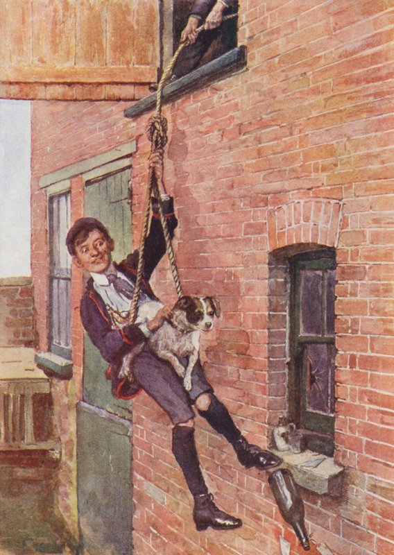 Brandborr (färg litho) av English School