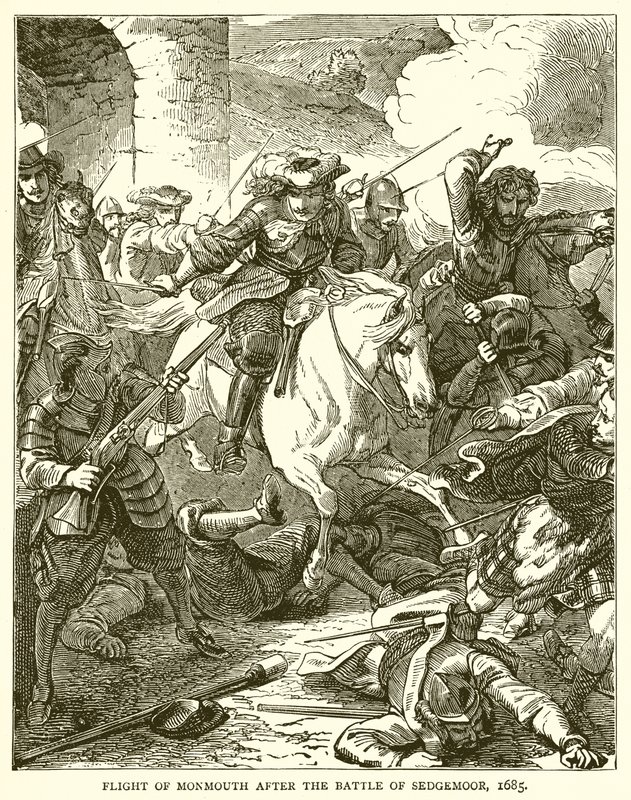 Flight of Monmouth efter slaget vid Sedgemoor, 1685 av English School