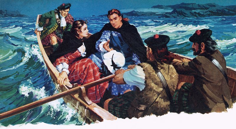 Flora Macdonald leder Young Pretender till säkerhet av English School