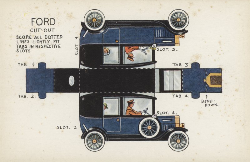 Ford Cut Out (litho i färg) av English School