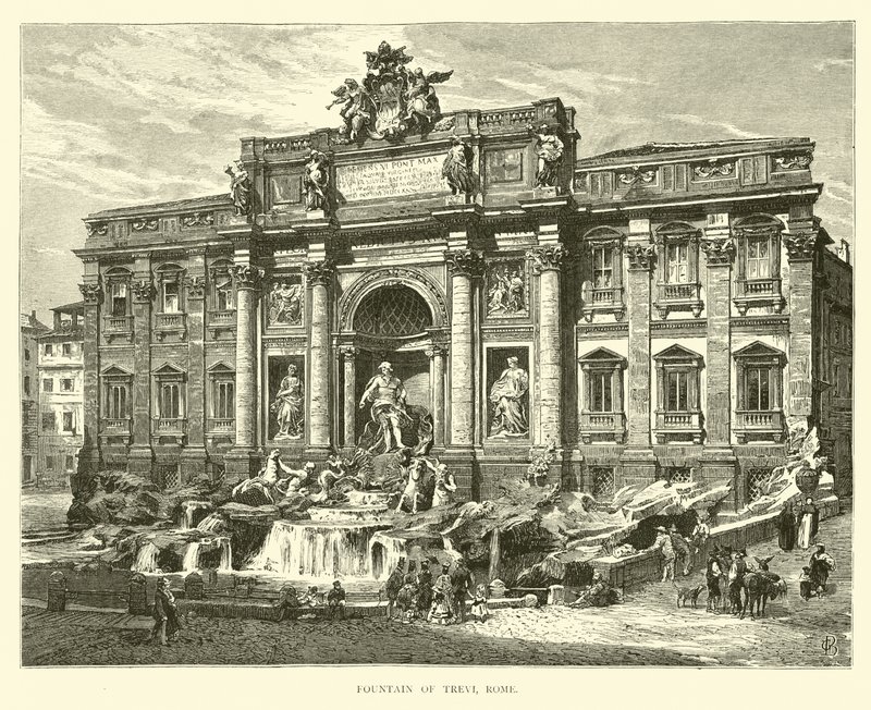 Fontänen i Trevi, Rom av English School