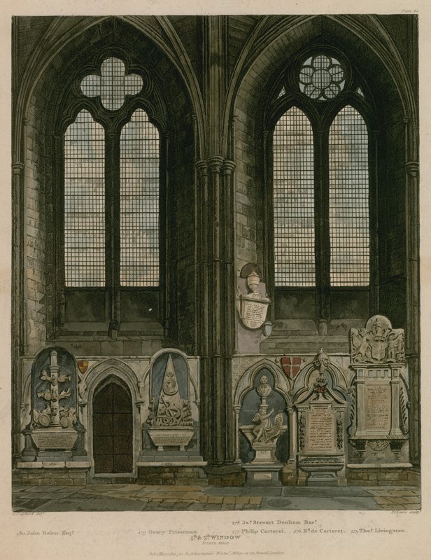 Fjärde och femte fönstret, North Aisle, Westminster Abbey, London av English School