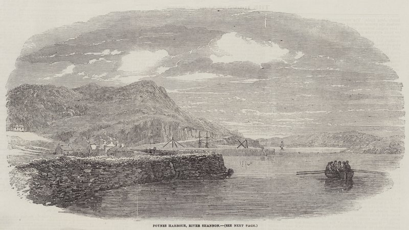 Foynes hamn, floden Shannon (gravyr) av English School