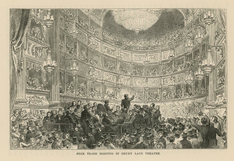 Frihandelsmöte i Drury Lane Theatre av English School