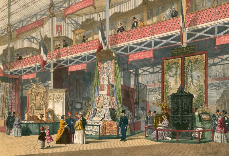 Franska delen av den stora utställningen 1851 av English School