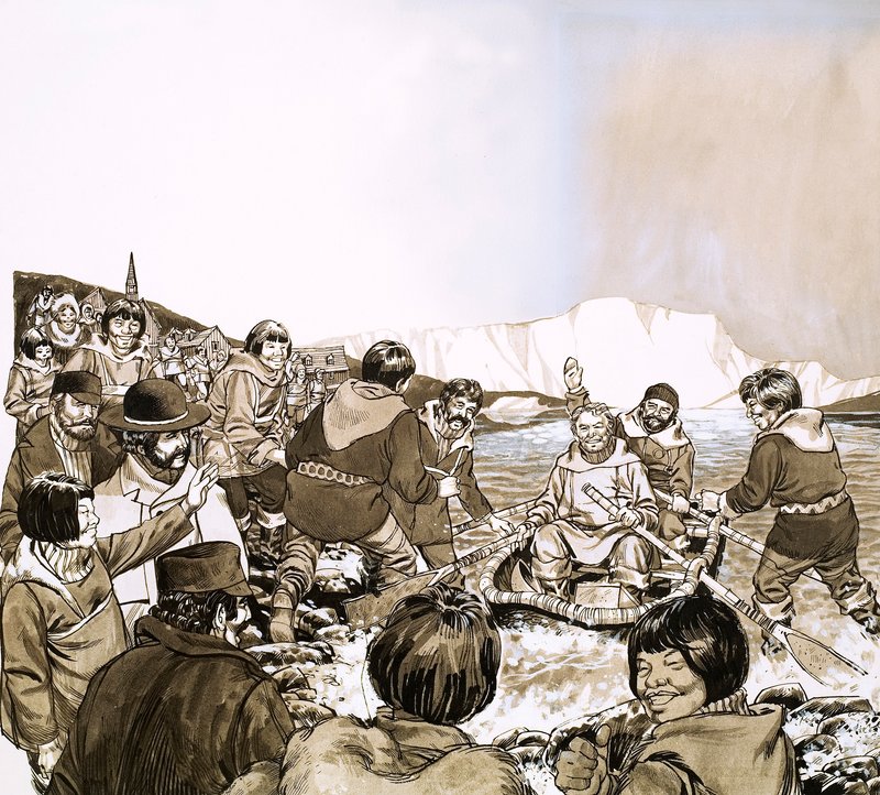Fridtjof Nansen, den norske upptäcktsresanden som seglade till Grönland (gouache på papper) av English School