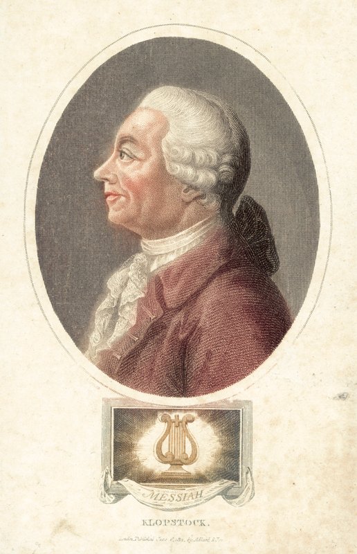 Friedrich Gottlieb Klopstock, tysk poet (färgad gravyr) av English School