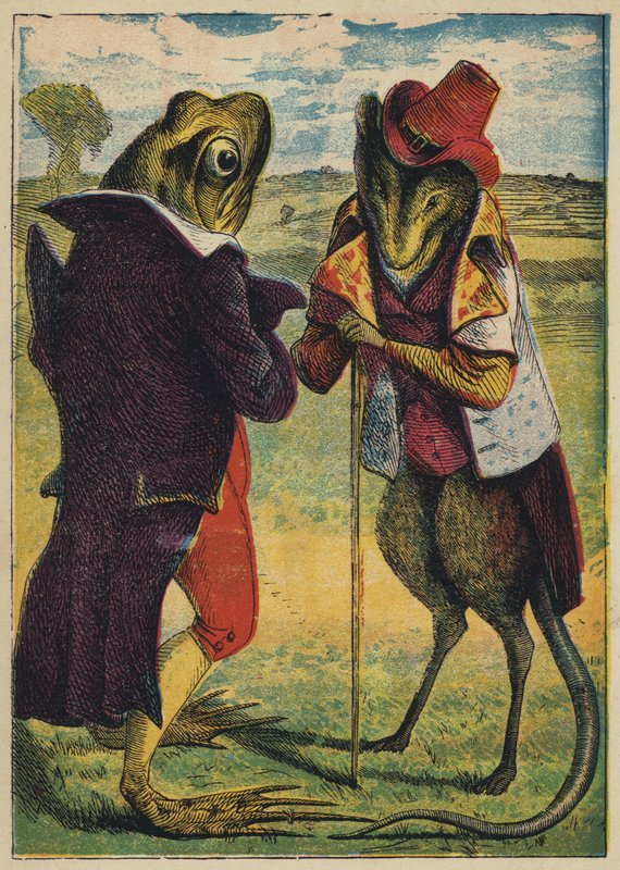 Froggy möter råttan (färglitografi) av English School