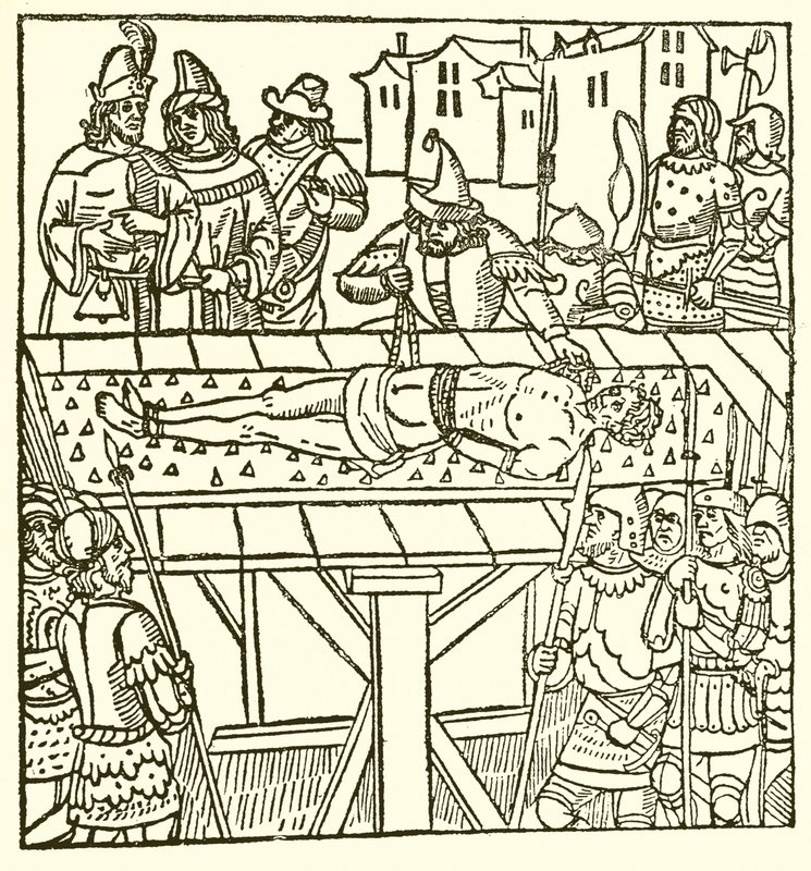 Från Lydgates Fall of Princes, 1494 av English School