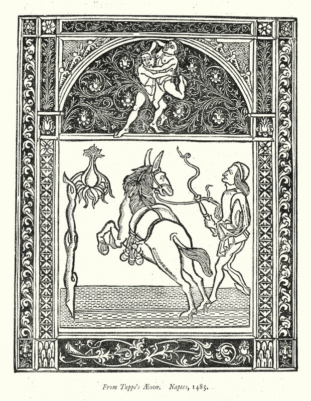 Från Tuppos Aesop, Neapel av English School