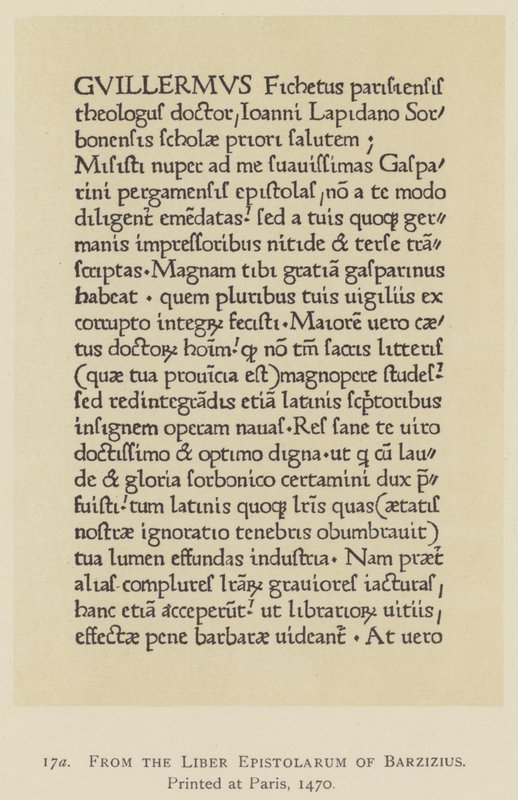 Från Barzizius brevbok, tryckt i Paris av English School