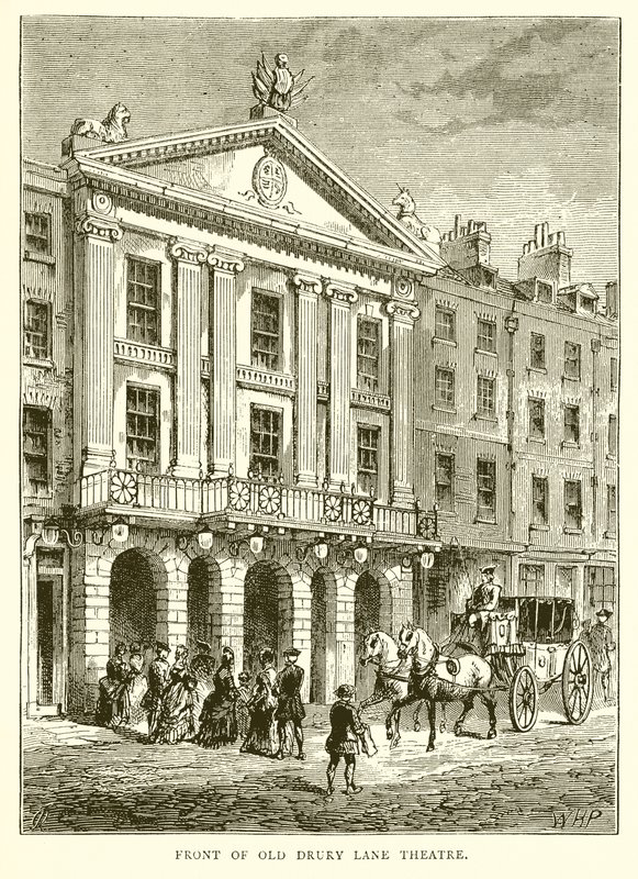 Framsidan av Old Drury Lane Theatre av English School