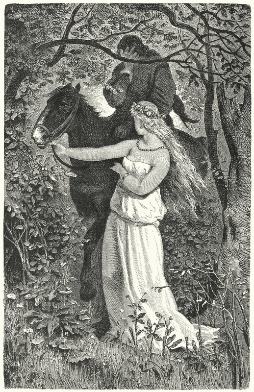 Frontispis till Epics and Romances of the Middle Ages (gravyr) av English School