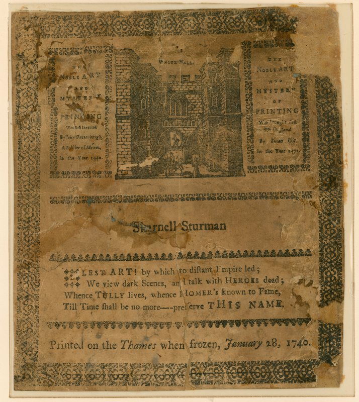 Frostmässa 1740. Souvenir av English School