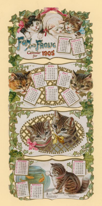 Fun And Frolic-kalender för 1905 av English School