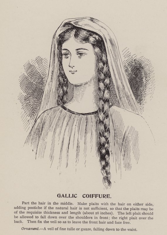 Gallisk frisyr (gravyr) av English School