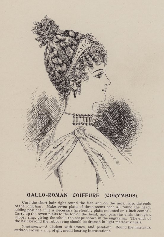 Gallo-romersk frisyr, Corymbos (gravyr) av English School