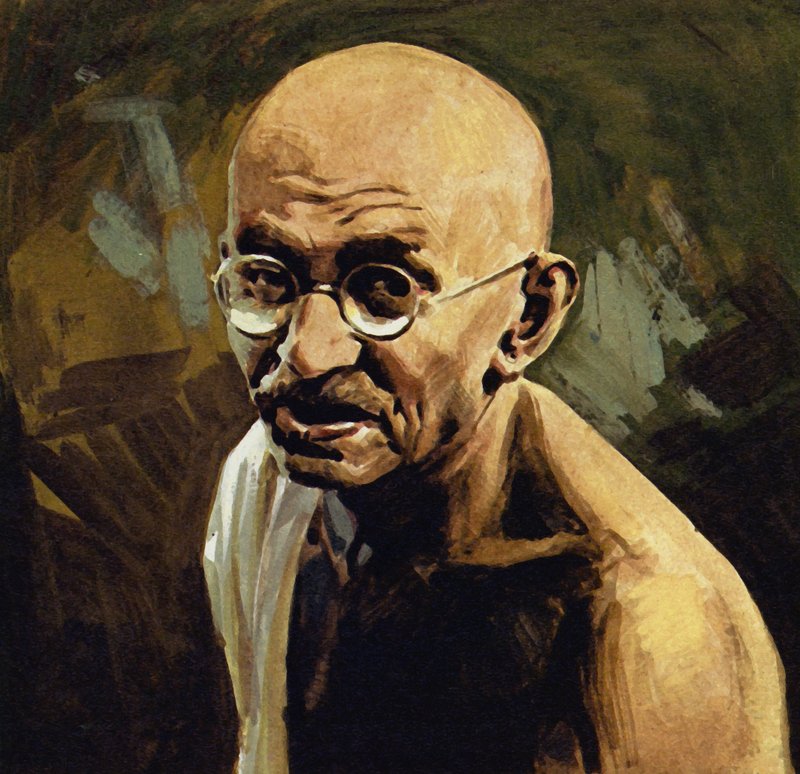 Gandhi var känd som Mahatma, eller den stora själen av English School