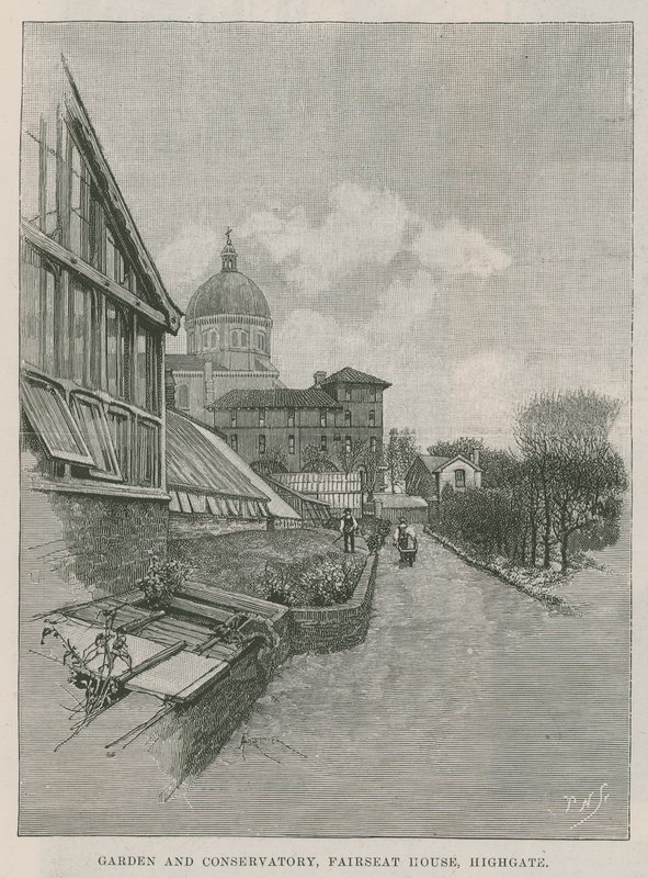 Trädgård och vinterträdgård, Fairseat House, Highgate av English School
