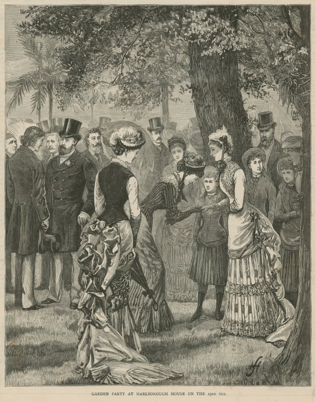 Trädgårdsfest på Marlborough House den 23 juli 1883 av English School